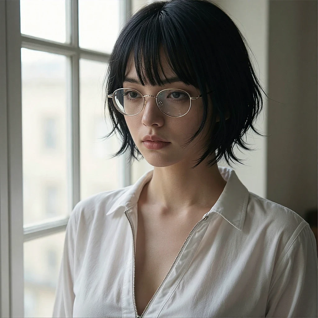 Operator window on the free tier: fictional AI character in close crop